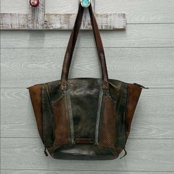 Bed Stu Amelie Weaved Leather Purse with side zips - Picture 1 of 13